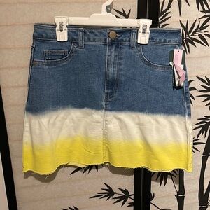 Wild Fable tri-color denim skirt